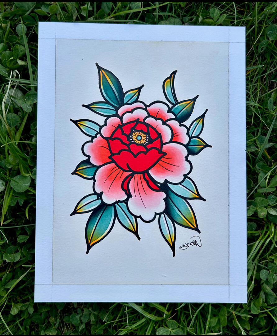 Original Painting, Acrylic and ink on illustration board, Painting Size- 5x7", Framed and Matted Size- 8x10"